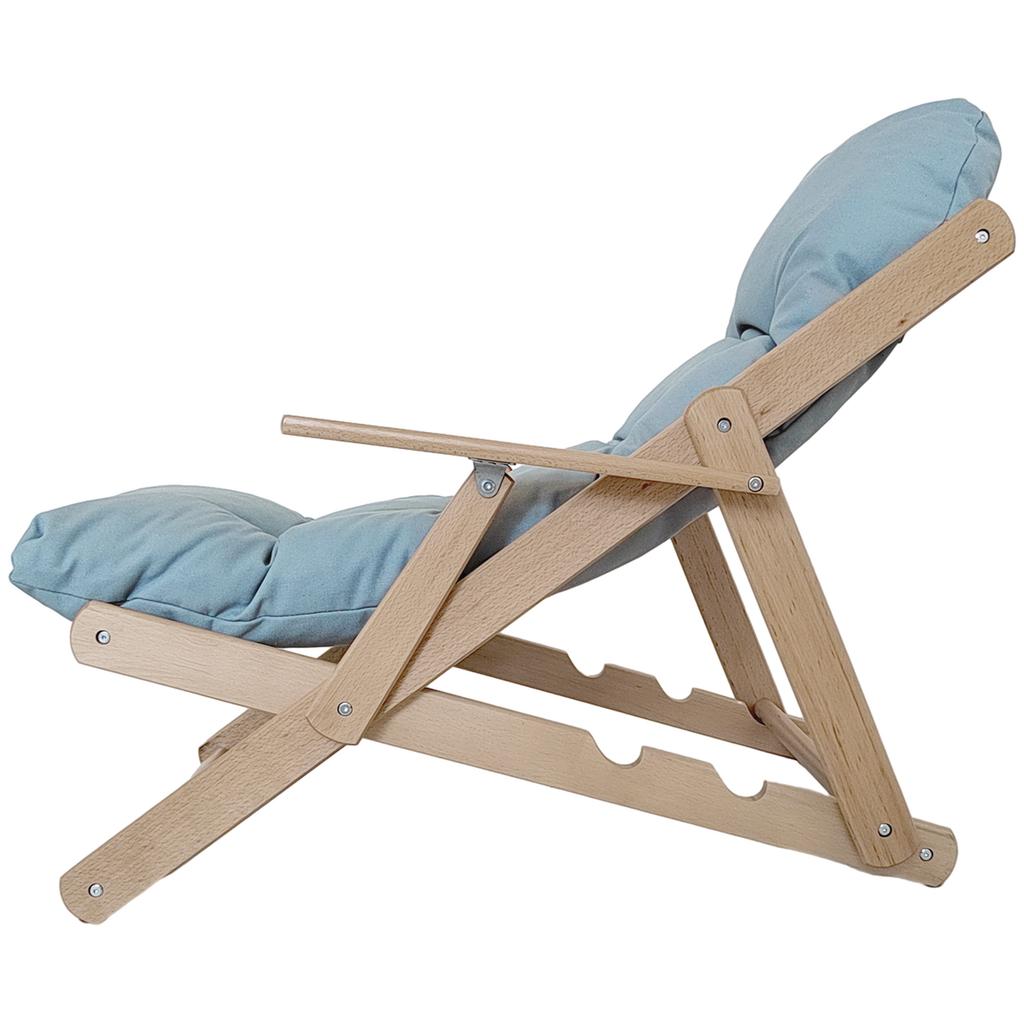 Accent Chair, Recliner, Adjustable Backrest, Beech Wood Frame, up to 120 kg, Light Grey