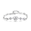 Fashion Chain Heart-shaped Diamond Inlaid Women's Bracelet
