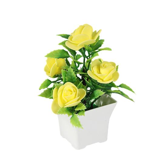 Поддельное растение в горшке, яркий цвет, искусственная роза, бонсай, устойчивое к выцветанию, реалистичное искусственное растение для украшения дома, секс-одежда для взрослых