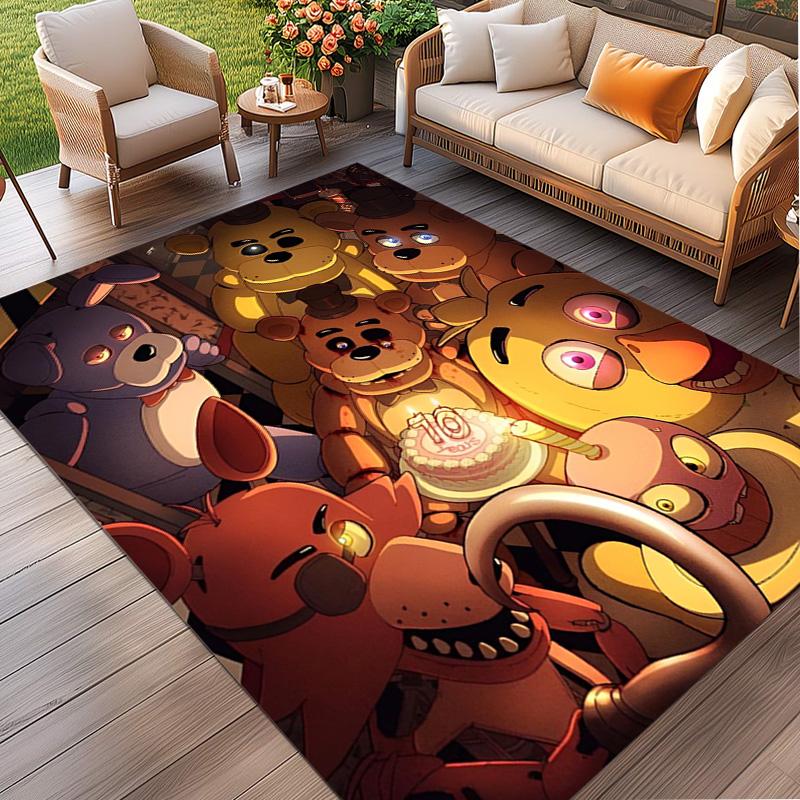 Five Nights at Freddy's Print Rug, Washable Floor Carpet, For Entryway Dorm Laundry Room Office Study, Home Decor Birthday Christmas Gift