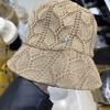 Spring and summer lace hollow breathable bucket hat women niche thin cotton thread woven niche Internet celebrity visor basin hat