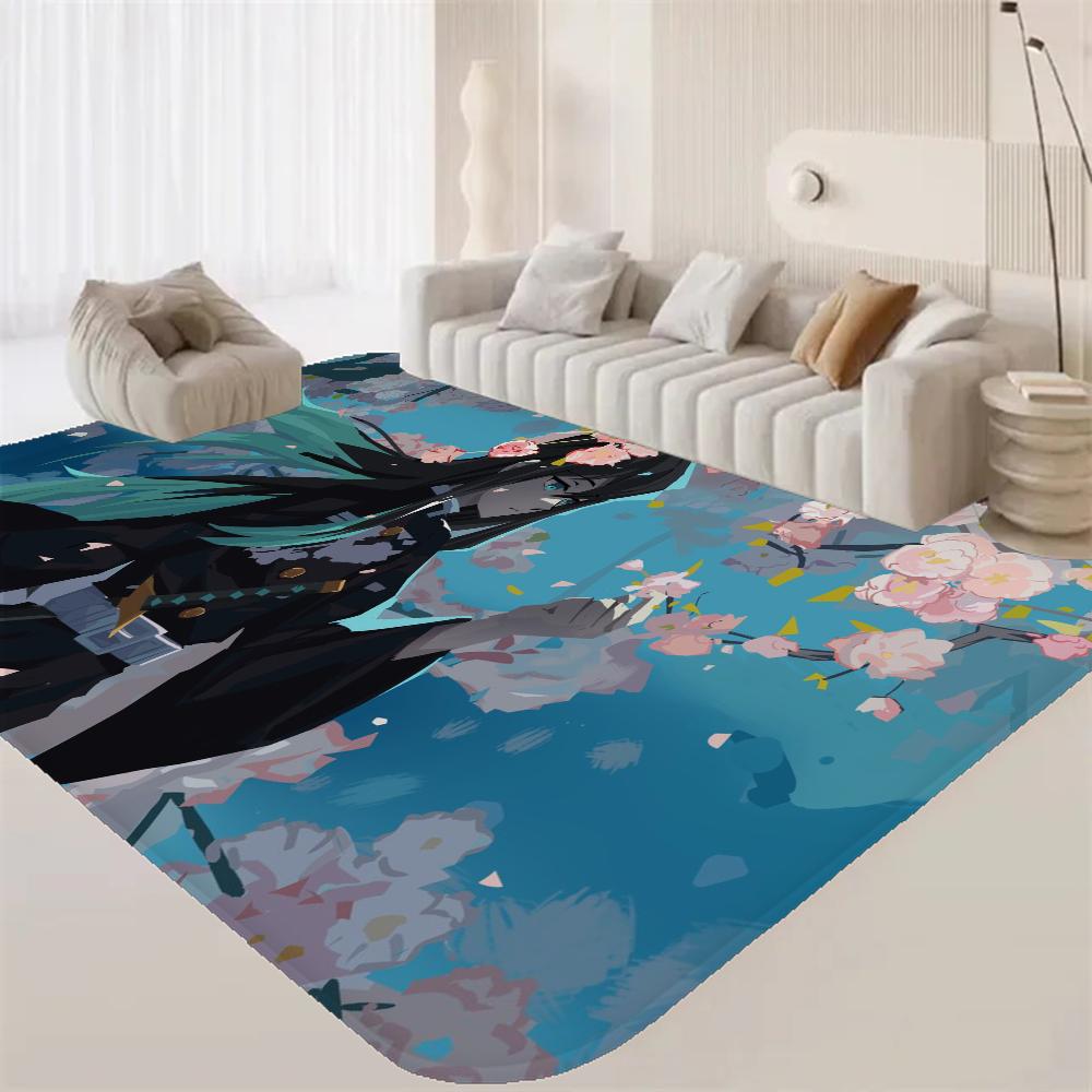 Аниме Муичиро Токито Ковер для прихожей Моющийся Нескользящий Коврик для зоны дивана и кресел в гостиной Кухонный коврик Прикроватный коврик