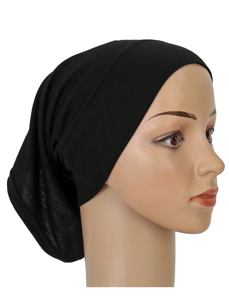 Women Soft Cotton Under Scarf Cap Turban Ready Wear Hijab Cap Female Headscarf Bonnet Hijabs Head Wraps For Women