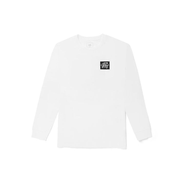 Vans X Duyanaizi Collaboration забавный узор футболка с длинным рукавом унисекс топы белые VN0A5F42WHT