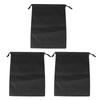 Nylon Drawstring Bag Waterproof Dustproof Storage Bags for Shoes Clothes OrganizerBlack