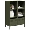 VidaXL Highboard Olive Green 68x39x103.5 Cm Steel, Bookcase, Modern Bookcase, Bookshelf, Shelf and 851386