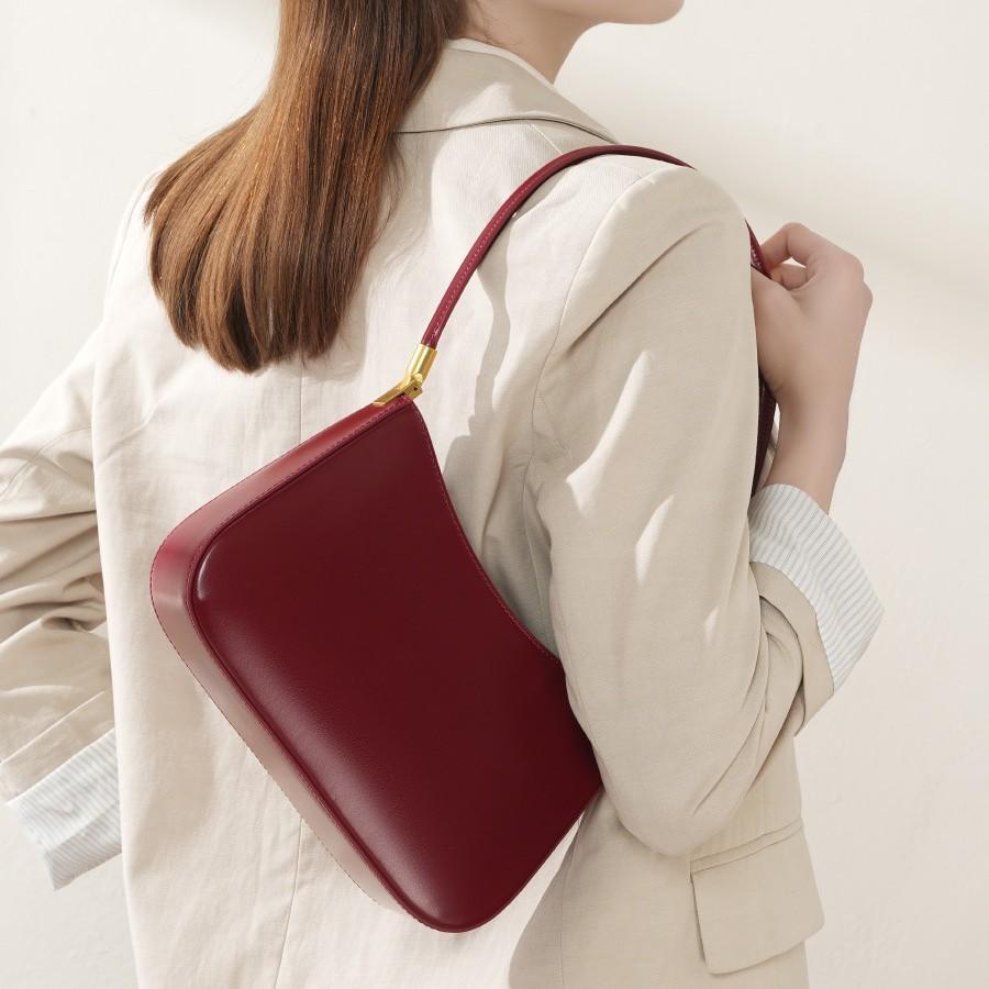 Новая сумка Commuter Underarm Bag, универсальная фактура, кожаная женская сумка через плечо, сумка-багет