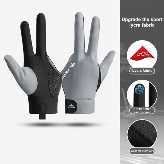 Дышащие бильярдные перчатки с улучшенным захватом для левой и правой руки, износостойкие противоскользящие устойчивые перчатки для бильярда с шестом