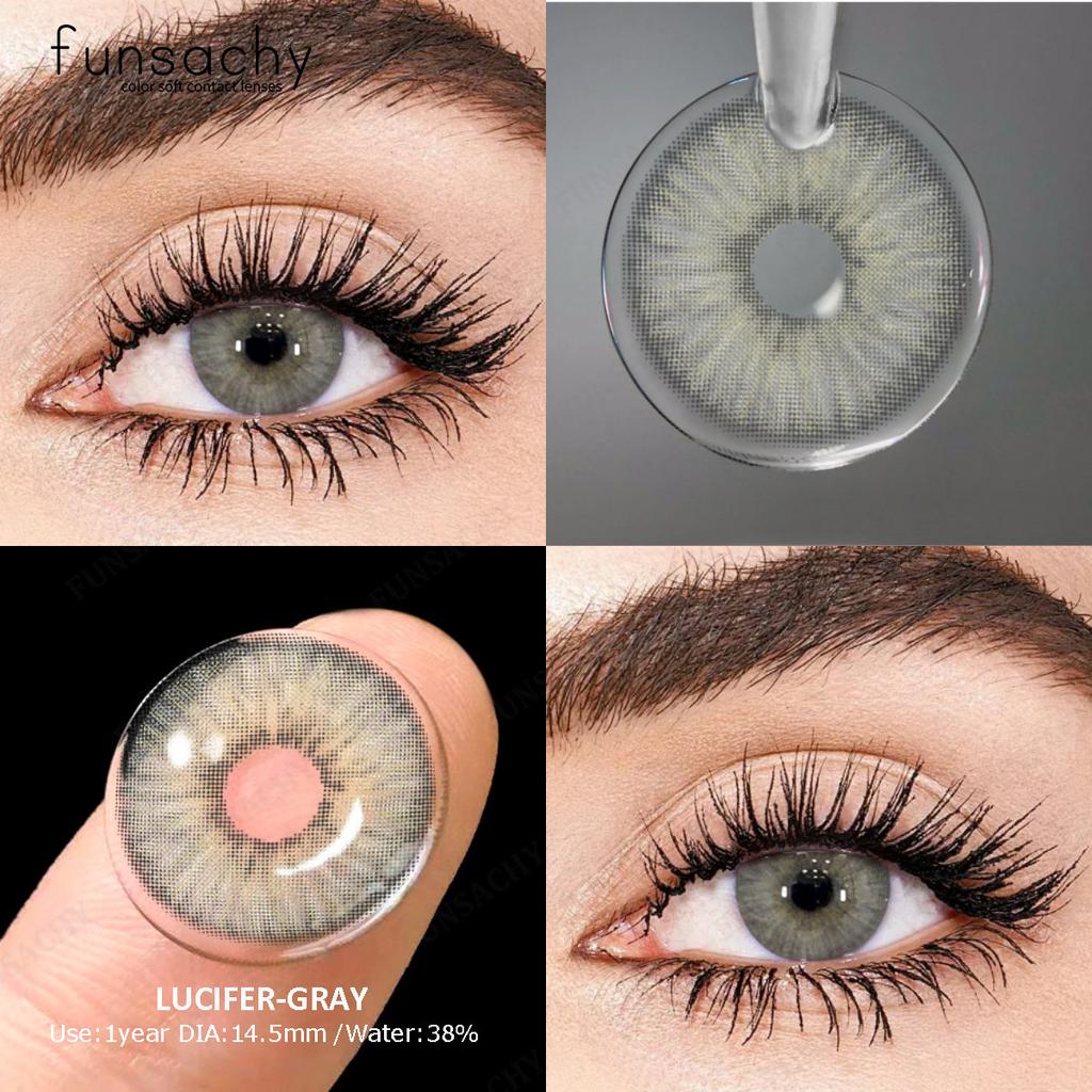 Контактные линзы FUNSACHY 1Pair, натуральные цветные линзы для глаз, цветные контактные линзы для глаз, косметические мягкие линзы для глаз, для учащихся ...