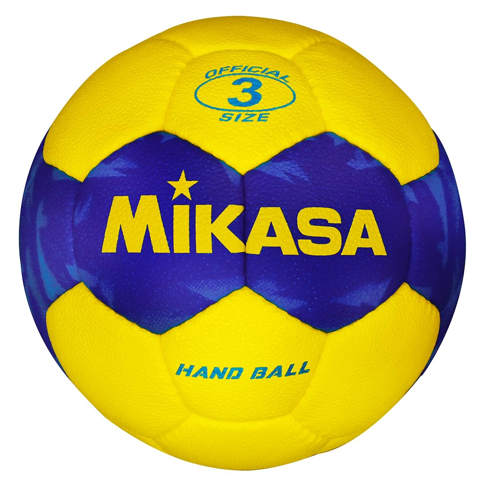 MIKASA Outdoor Size 3 Recommended Internal Handball, (Men's, Adult/College/High School), HB351B-YBL, Pressure 0.1-0.2 kgf/cm²