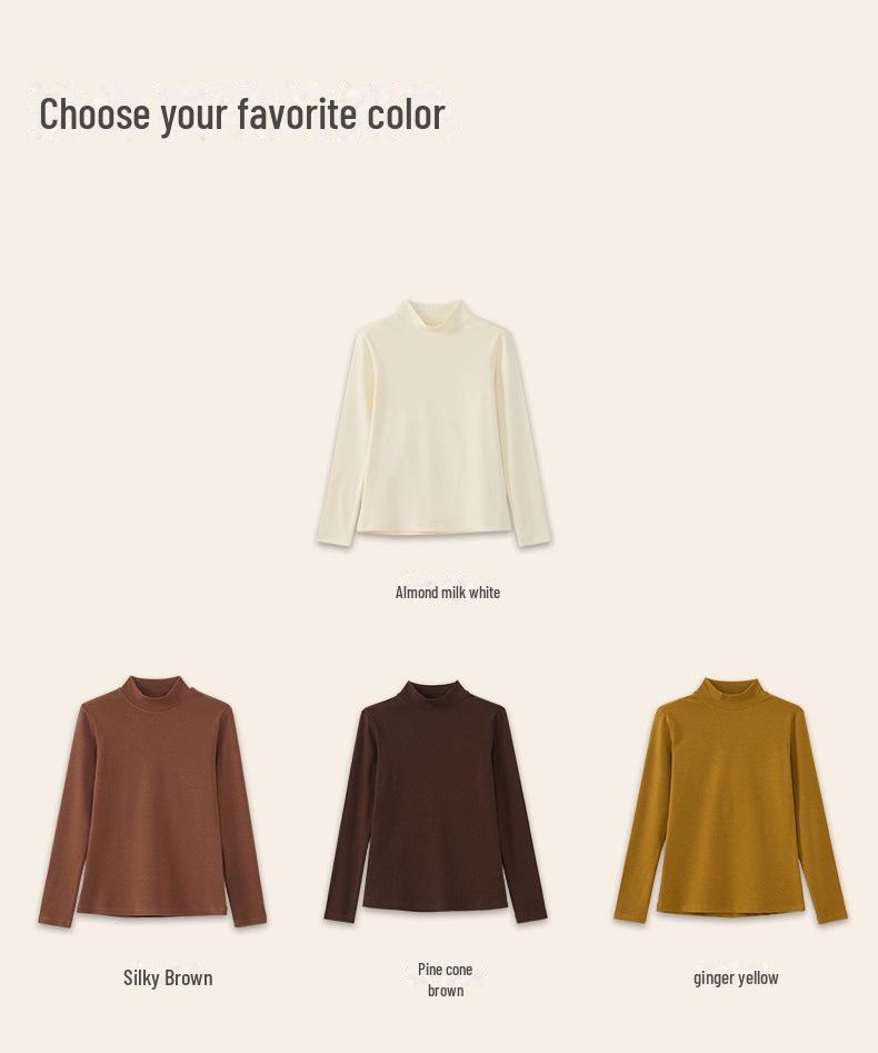 Женская рубашка облегающего кроя из смесовой шерсти со средним вырезом и длинными рукавами на осень/зиму