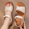 2025 Мамины нескользящие сандалии с мягкой подошвой: Стильные летние туфли без каблука для женщин среднего и пожилого возраста