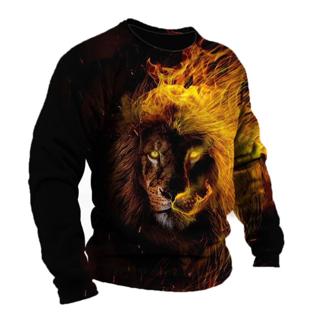 Retro Men's Long Sleeve T-shirt Animal Print Shirt Animal Pattern Clothing Street Apparel Sleeve