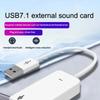 Белая Внешняя USB Звуковая Карта Проводная Без Драйверов USB Звуковая Карта 7.1 Внешняя На Джек 3.5ММ Внешняя Звуковая Карта USB Для Ноутбука, ПК