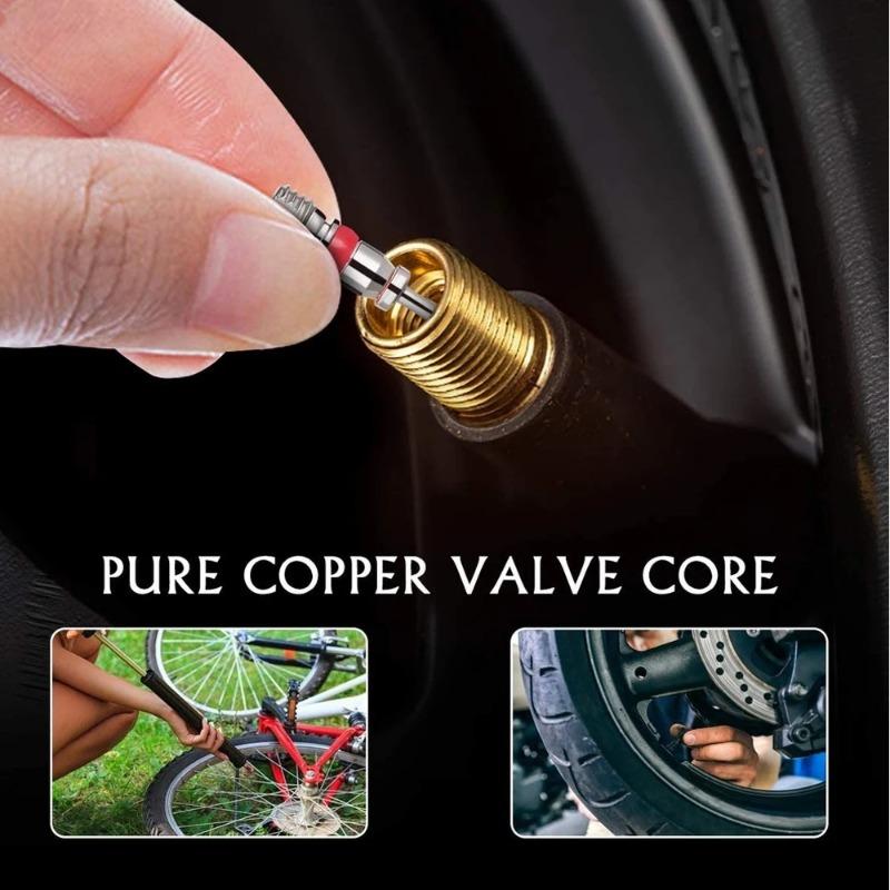 Набор из трех ключей для сердечников вентилей автомобильных шин, четыре в одном инструмента для ремонта, установки и разборки вентилей, ключ для электромобиля