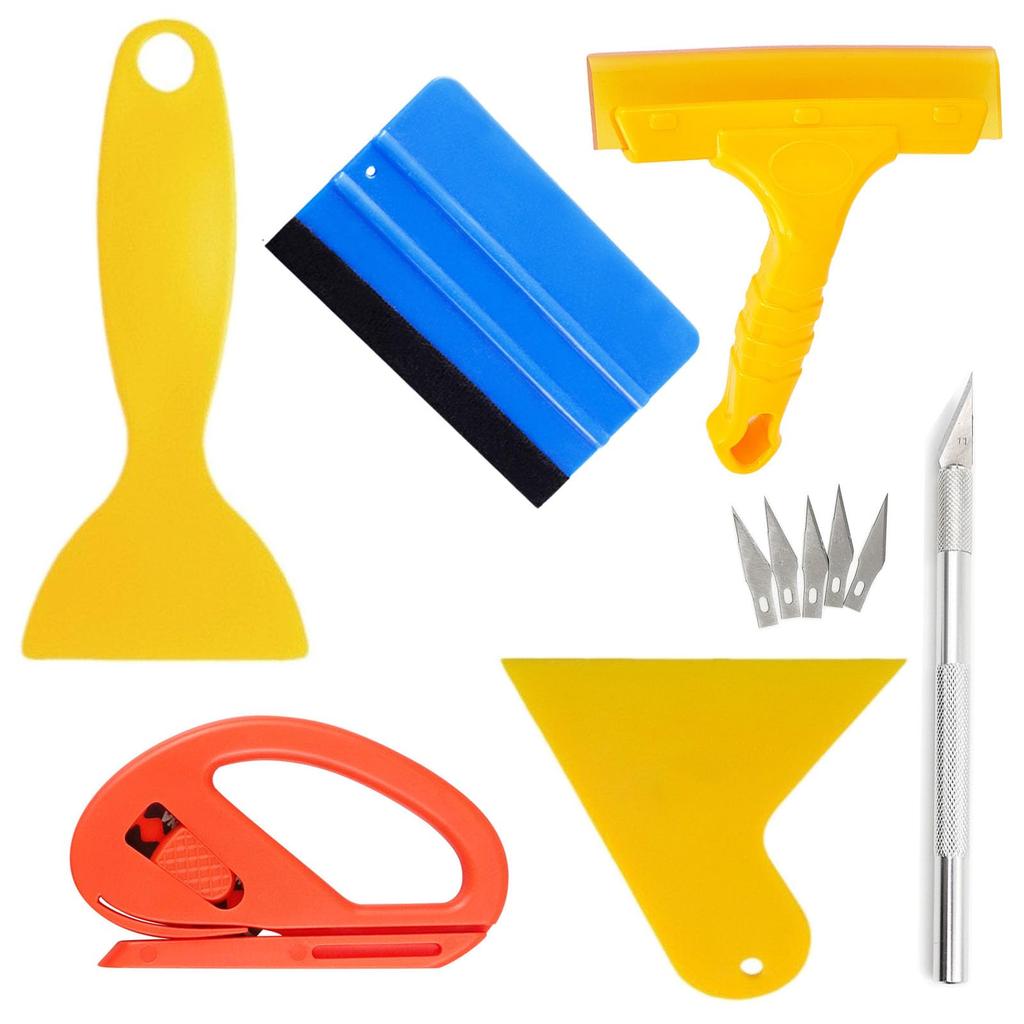 LUYING Automotive Wrapping Film Pasting Tool Set, 6-piece Set, Bubble-Free and Scratch-free, Sticking Tool, Car Film, Scraper, Sticker