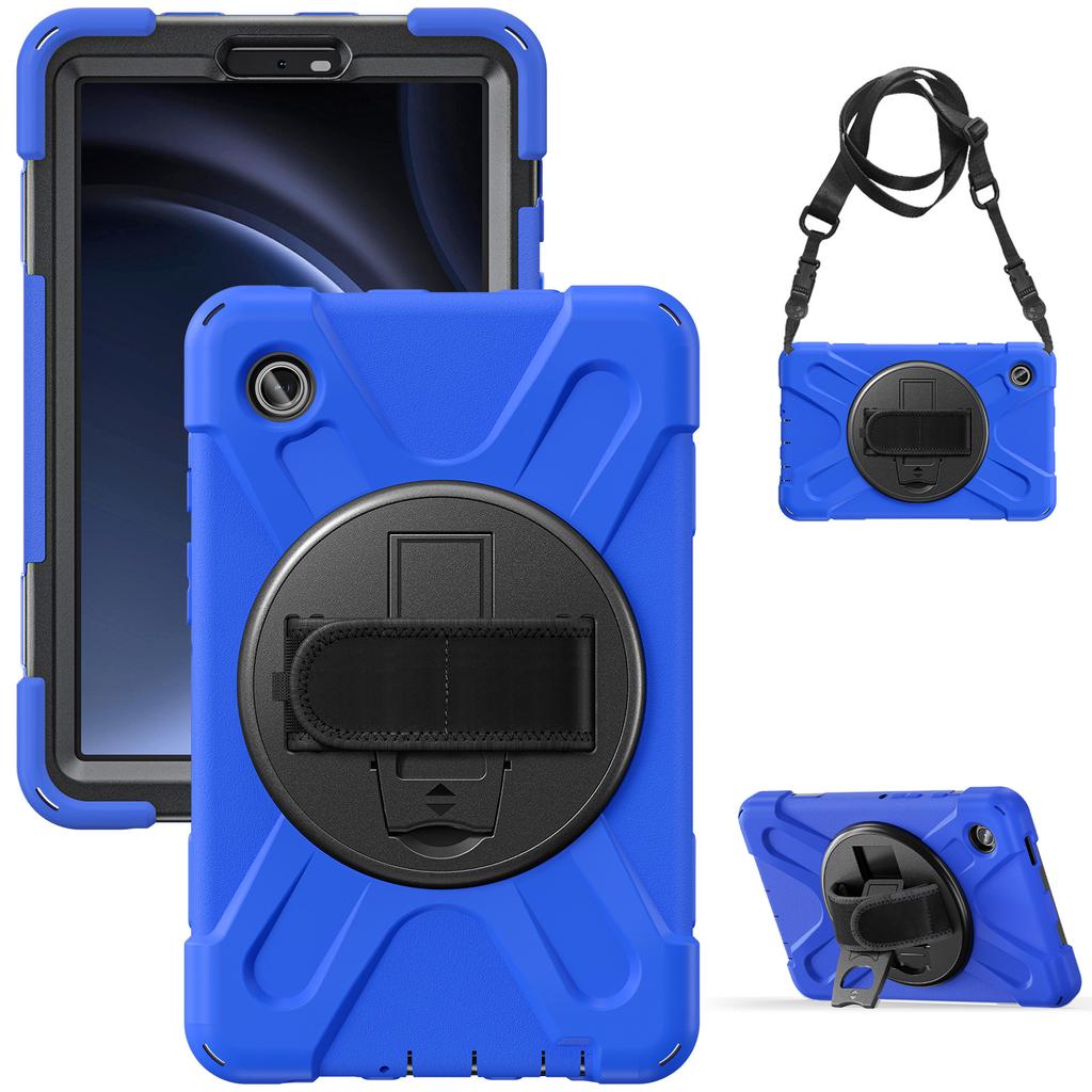 Suitable for Samsung Tab A9 SM-X110/X115 tablet protective case with 360-degree rotating stand and triple protection against drops