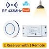 Выключатель Tuya Wifi 433 МГц Универсальный прерыватель Таймер Приложение Smart Life Беспроводной выключатель Пульт дистанционного управления Работает с Alexa Google Assistant