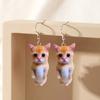 Серьги-подвески в виде забавного хомяка, серьги-подвески в виде коровьей мускулатуры, акриловые серьги в виде животных для повседневной носки