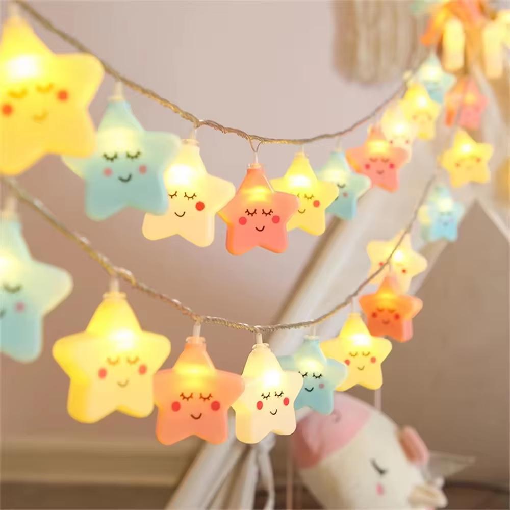 1PCS 10/20/40LEDs Cloud/Star Light String,USB And Battery Powered Waterproof Night Lights For Christmas Birthday Party Gifts
