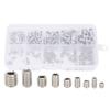 200Pcs Hex Grub Screws Socket Headless Assortment Stainless Steel Machine Set Tools