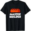 Brick Builder Funny Blocks Building Master Builder Toys Kids T-Shirt(3)