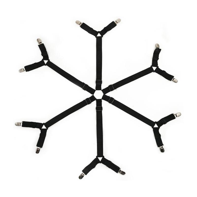 Держатель простыни, регулируемый, эластичный, 12 зажимов, фиксированный держатель, зажим для матраса, застежки, чехлы, одеяла, захваты, фиксирующий нескользящий ремень