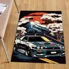 Премиальный бархатный ковер Нескользящий Премиум 1 шт. Ковер из хрустального бархата - Дизайн спортивного автомобиля Классический синий Прочный полиэстеровый ковер