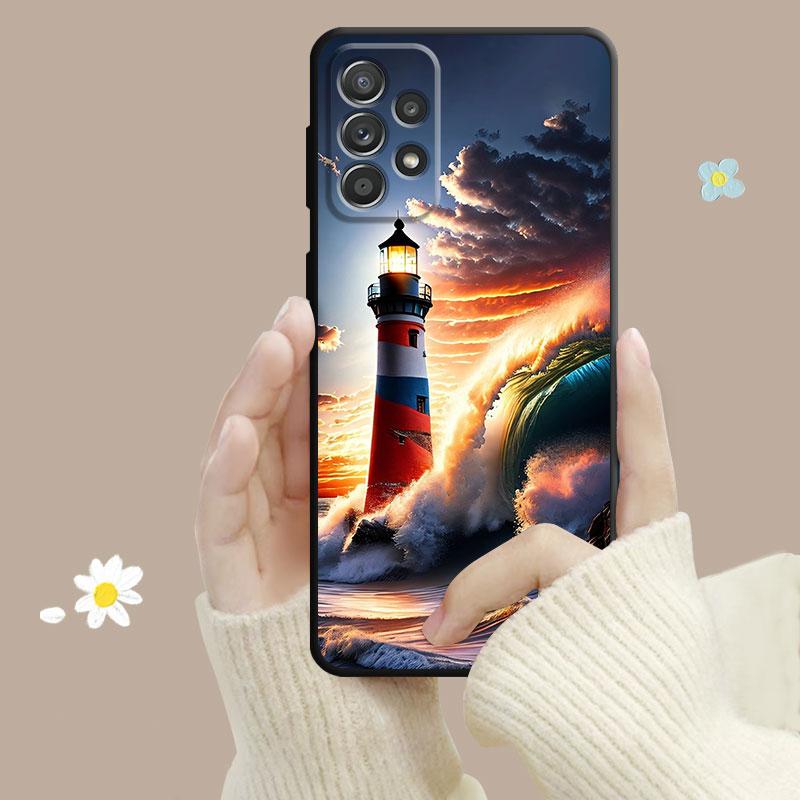 Красивый чехол для телефона с маяком для iPhone Samsung Galaxy Redmi Xiaomi Oppo OnePlus Note SA 7 8 9 10 11 12 13 14 20 21 22 23 53 54 Pro Max Plus Ultra