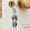 2D Flat Acrylic Pendant Rearview Mirror Decoration with Lanyard