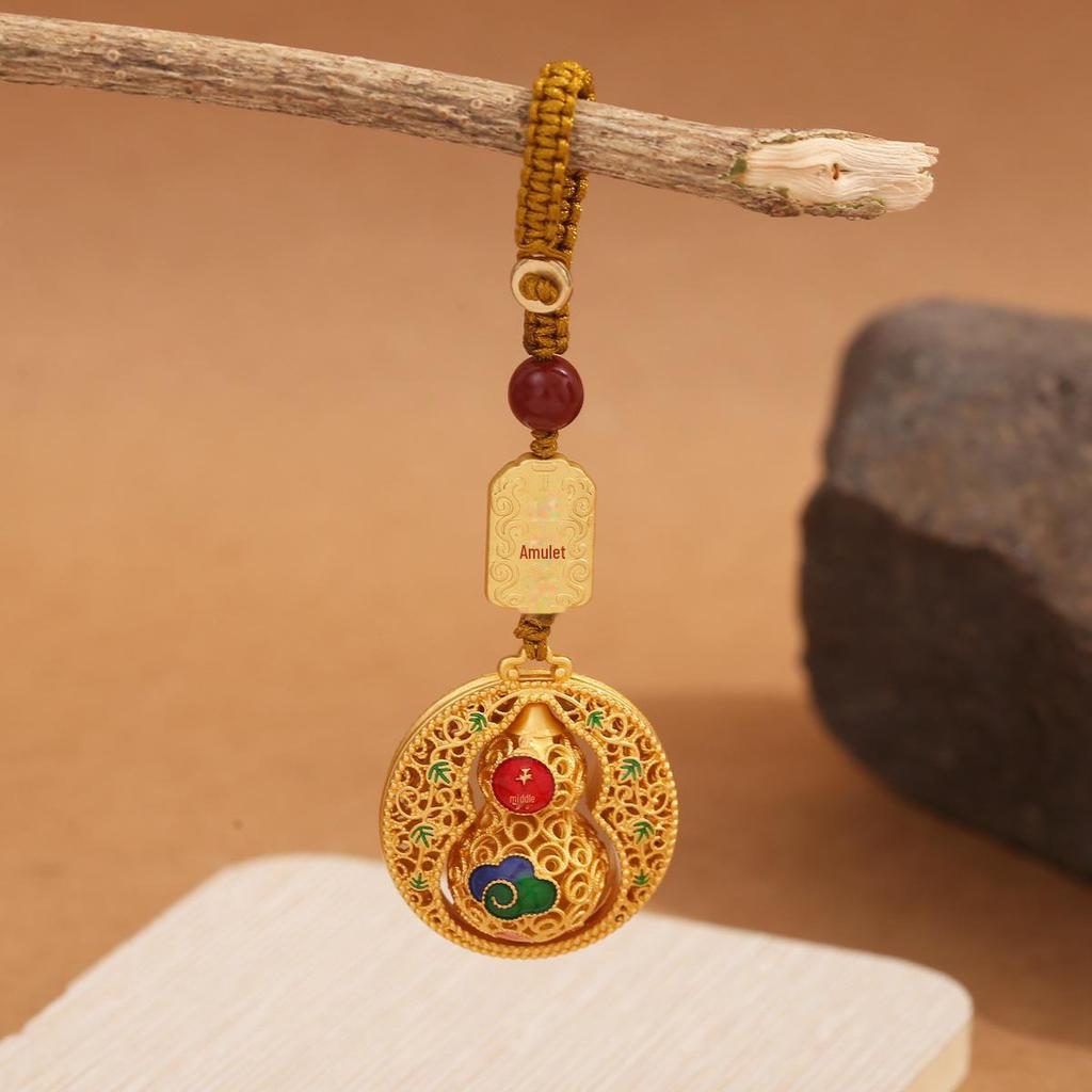 Брелок-тыква National Trend Sand Gold: Брелок для автомобильного ключа и мобильного телефона унисекс с филигранным дизайном.