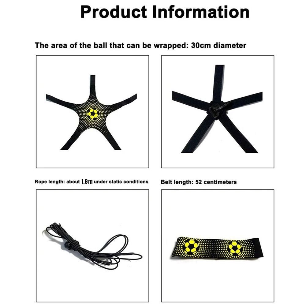 Adjustable Soccer Ball Juggle Bags Elastic Belt Soccer Trainer Belt Football Kick Trainer Practice