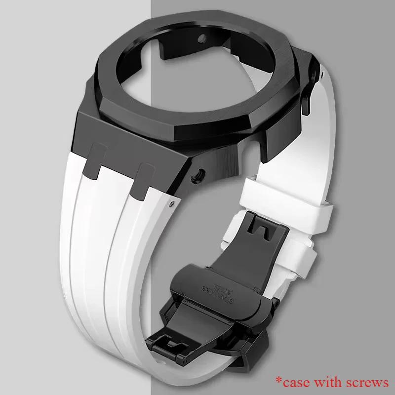 Металлический корпус 4-го поколения Безель Рамка GA2100 GAB2100 Casioak Мод Кит Модификация Рамка Для GA2110 Металлический Резиновый Ремешок Аксессуар Оптом