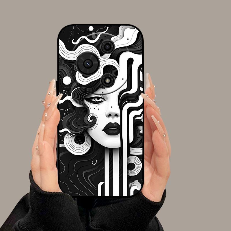 For TCL 605 T517D Case Cute Cartoon Painted Soft Silicone Cover for TCL 60 SE TCL605 60SE Luxury Shockproof Bumper Fundas Cases