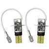 RIZES H3 LED Fog Lamp 600lm Yellow Short Small Bulb 6500K Double Sided Light Dayhead Light Universal Yellow 2pcs