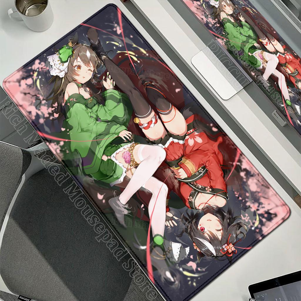 Коврик для мыши Umamusume HD Печать Геймерский Компьютерный Заблокированный Край Нескользящий Огури Кэп Коврик для мыши XXL Игровой стол для ПК Аксессуары Расширенный коврик