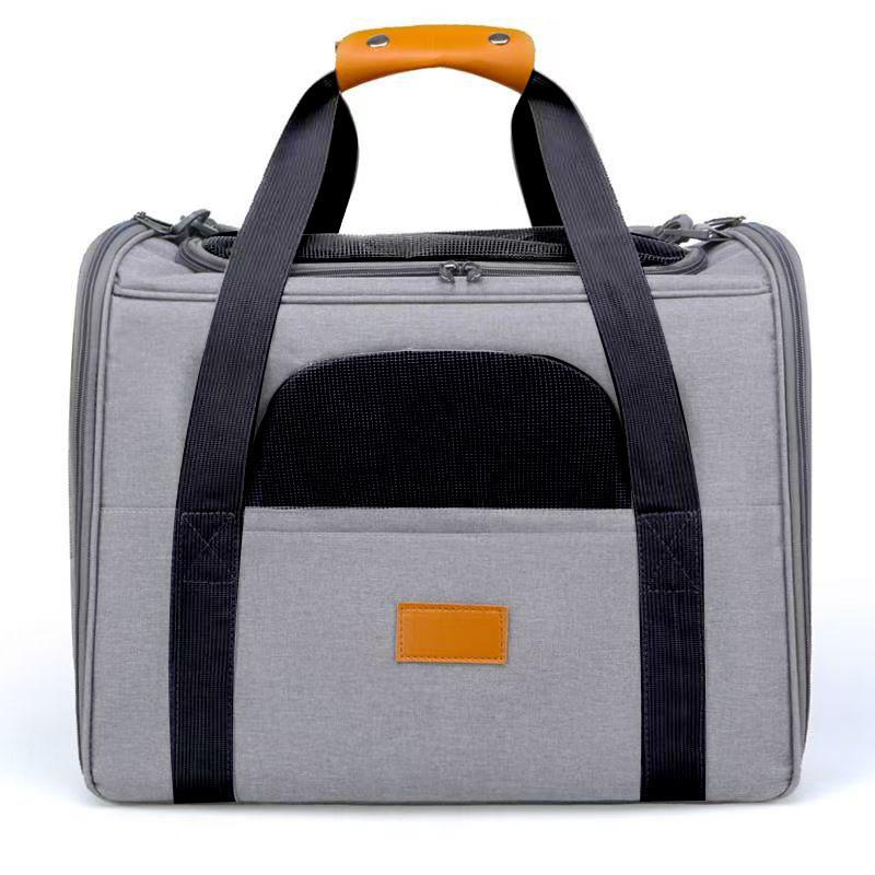Foldable Cat Bag With Breathable Mesh And Lightweight Oxford Fabric For Outdoor Use