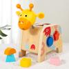 Деревянная игрушка-сортировщик в форме жирафа - Развитие когнитивных навыков и мелкой моторики в раннем детстве, Координация рук и глаз, Обучение