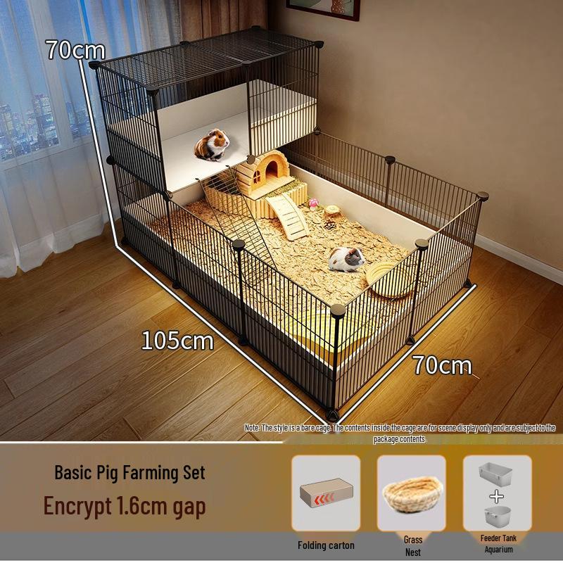 Вольер и домашняя вилла для морской свинки - Очень большая клетка с местом для хранения