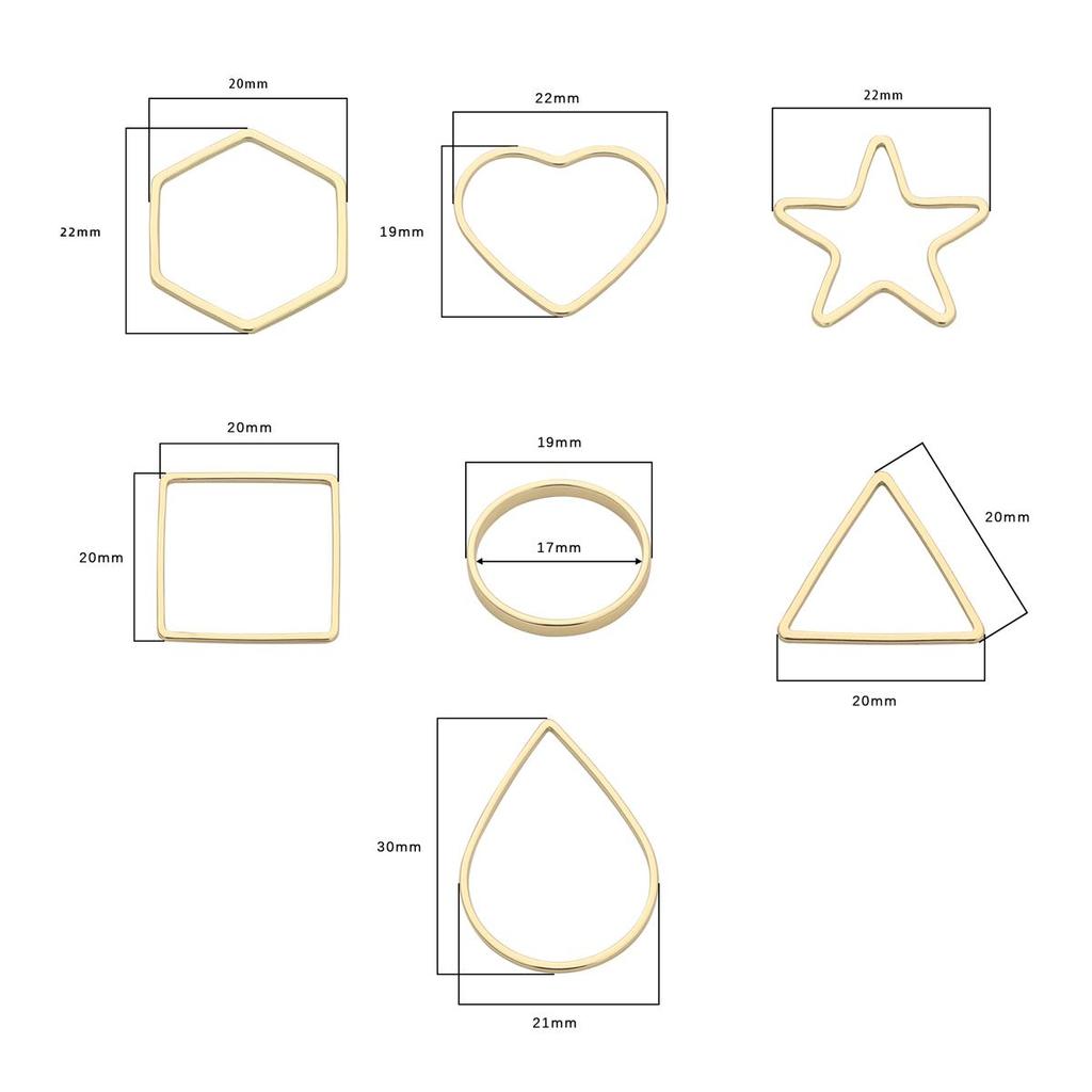 2Pcs Copper Geometry Accessories Platting 14K Gold Color For Jewelry Making DIY Earring Charm Decoration