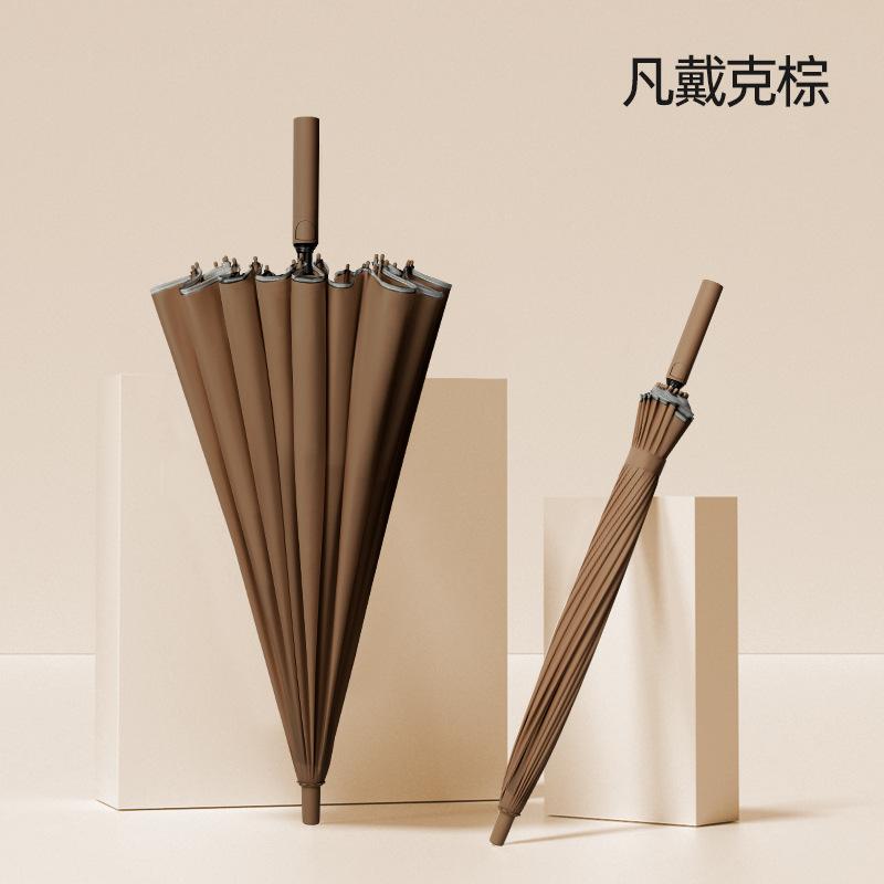 Новый японский и корейский зонт с 24 спицами, увеличенный и усиленный зонт с длинной ручкой, большой автоматический штормовой, особо ветроустойчивый, двойной