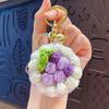 Crochet Cake Keychain: Orange & Grape Pendant Gift for Friend’s Birthday