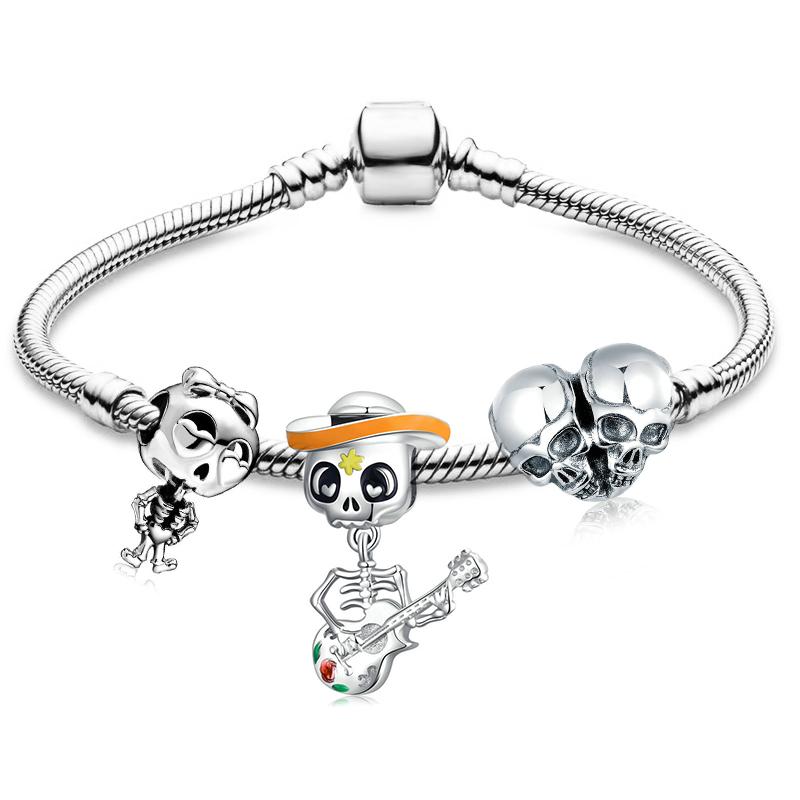 Высокое качество Хэллоуин тыква летучая мышь призрак подвески бусины кулон с подвесками браслеты для женщин детские украшения