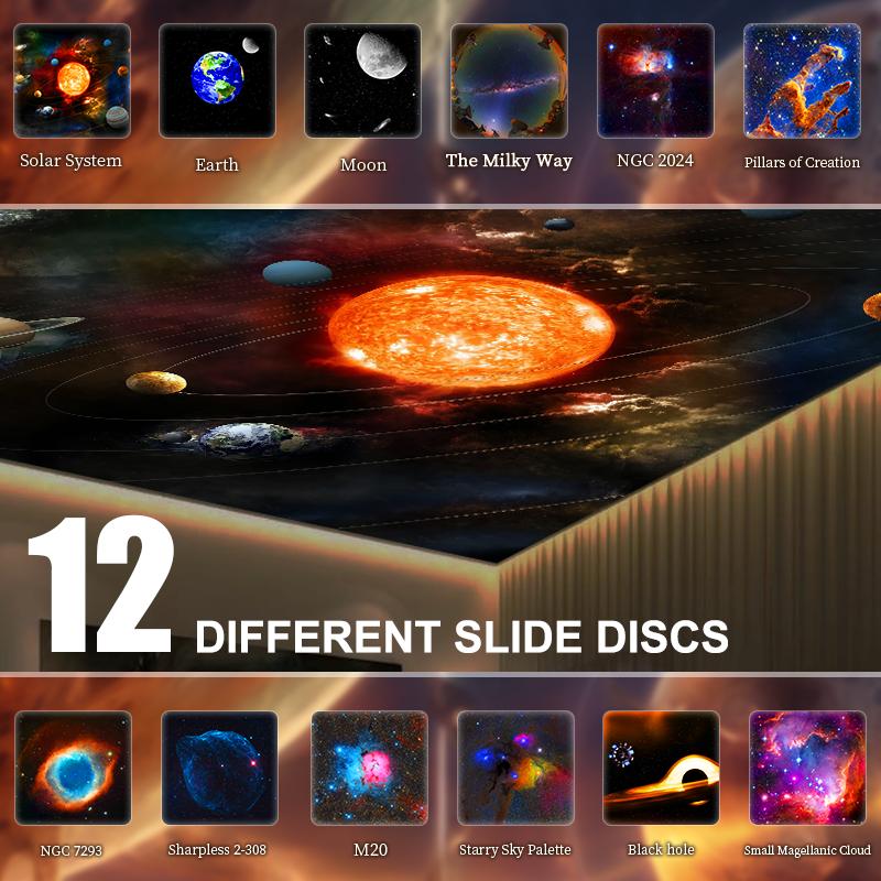 Ракета астронавт галактика проектор ночник лампа и 13 частей пленки небесный проектор вращающийся на 360° планетарий для детской спальни
