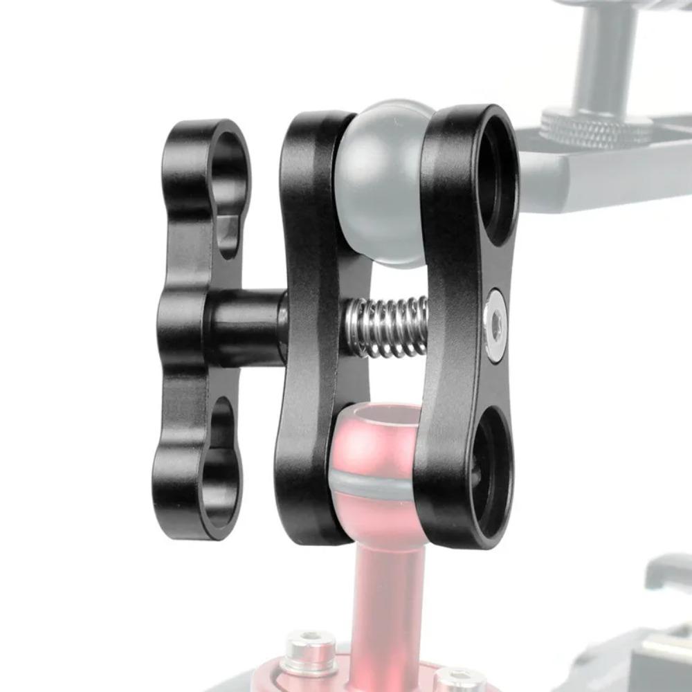 360° Aluminum Ball Head Butterfly Clip Diving Flash Light Arm Underwater Camera Bracket For GoPro12 DJI OSMO Action4 Insta360