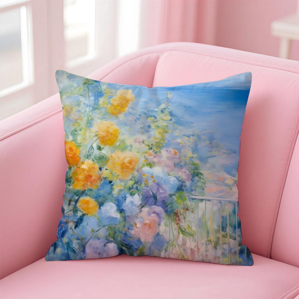 art PPierre Bonnard Cushion Cover Pillow Case Soft Skin Friendly Fabric Comfort Concealed Zipper