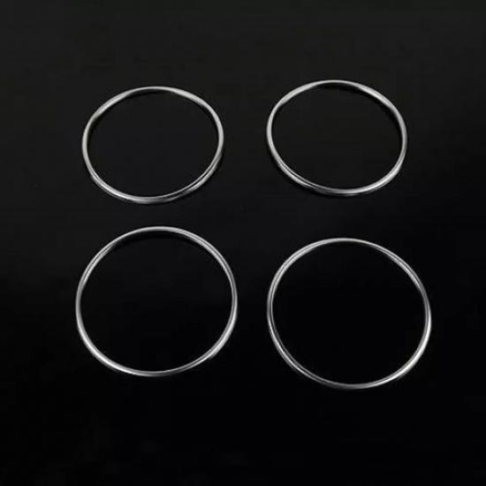For BMW X5 X6 F15 F16 2014-2018 Silver Inner Door Speaker Ring Cover Trim 4PCS