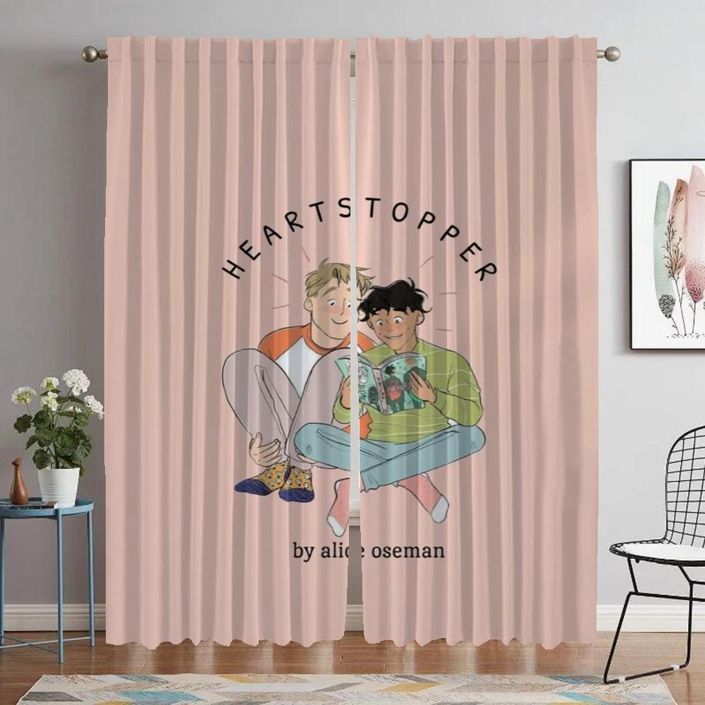 Heartstopper кухонные шторы для гостиной шторы перегородка тюль для спальни украшения на Хэллоуин шторы 2 шт