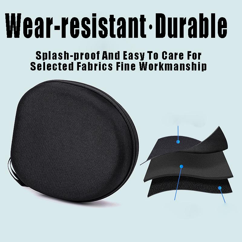 EVA Черный Чехол для переноски наушников Ударопрочный Чехол для гарнитуры Ручной Контейнер для наушников Органайзер для путешествий Принадлежности Сумка на молнии