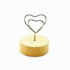 Decor Home Decoration Memo Card Round Wooden Holder Message Left Supporter Photo Frame Picture Clip